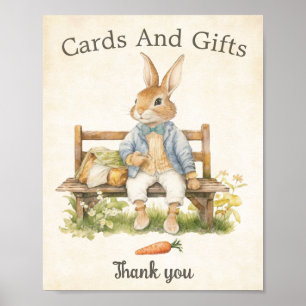 Peter The Rabbit - Baby Shower Cards And Gifts Poster