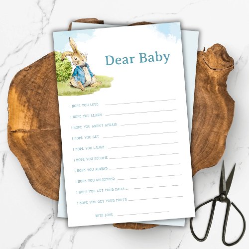 Peter The Rabbit Baby Shower Dear Baby Wishes Game