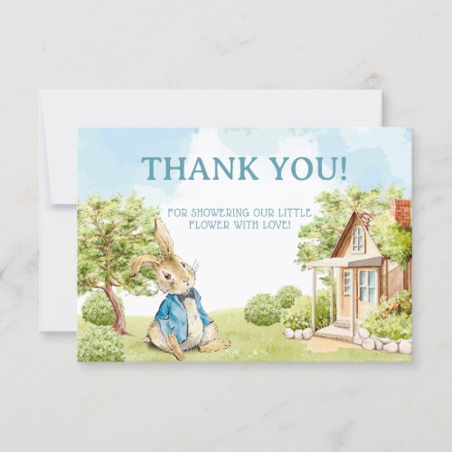 Peter The Rabbit Baby Shower Thank You Card