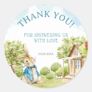 Peter The Rabbit Baby Shower Thank You Favor Classic Round Sticker
