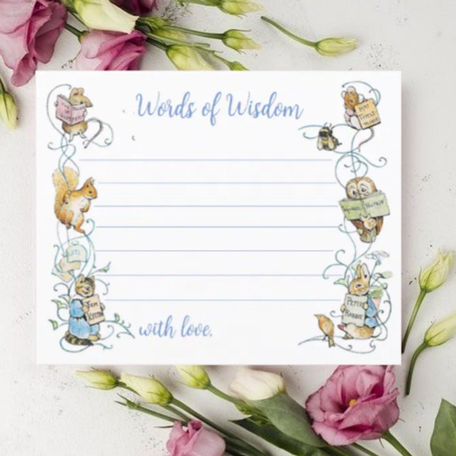 Peter the Rabbit Baby Shower Words of Wisdom (Creator Uploaded)