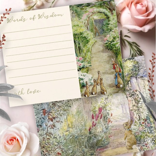 Peter the Rabbit Baby Shower Words of Wisdom (Creator Uploaded)