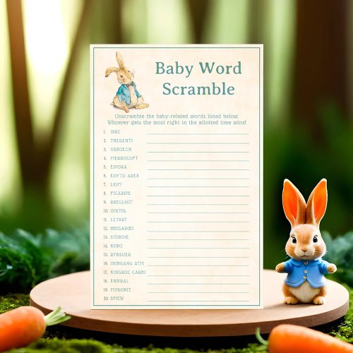 Peter The Rabbit Baby Word Scramble Vintage Game