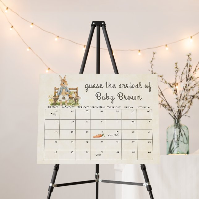 Peter The Rabbit Baby's Arrival Birth Game Foam Board (In Situ (Stand))