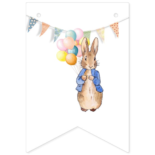 Peter the rabbit balloons and bunting flags (First Flag)