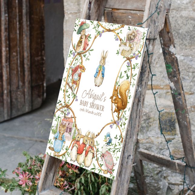 Peter the Rabbit Beatrix Baby Shower Welcome Sign (Creator Uploaded)