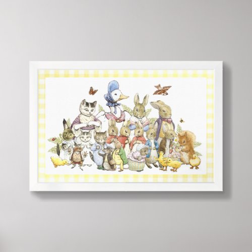 Peter the Rabbit Beatrix Potter Nursery Art Framed Art