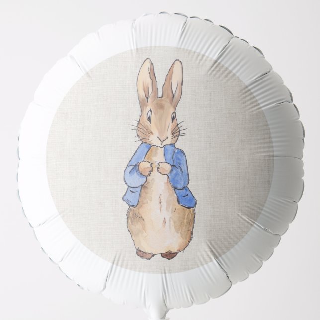 Peter the Rabbit Beige Linen Background  Balloon (Front)