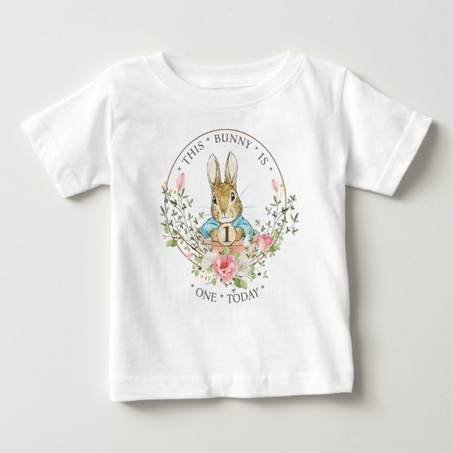 "Peter the Rabbit Birthday Boy" Baby T-Shirt (Front)