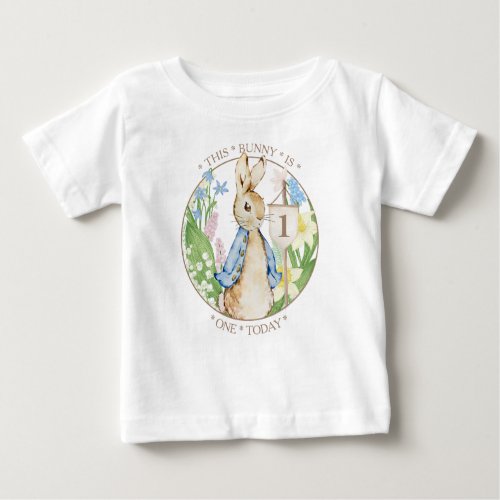 Peter the Rabbit Birthday Boy Baby T_Shirt