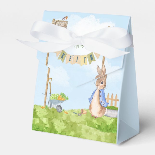 Peter the Rabbit Birthday Garden Party  Favor Boxes (Front Side)