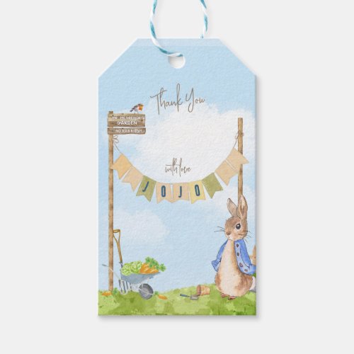 Peter the Rabbit Birthday Garden Party  Gift Tags