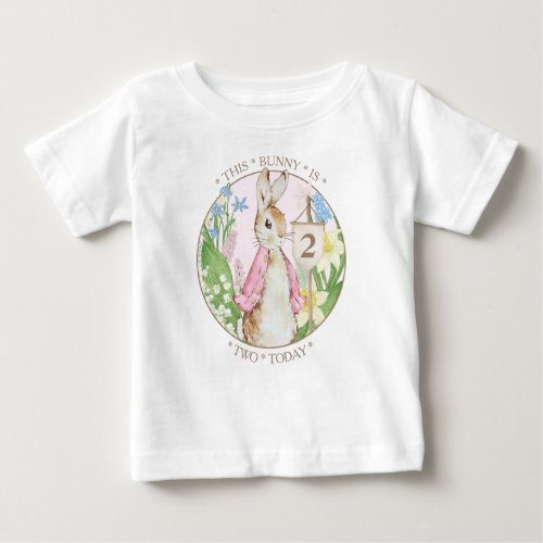 Peter the Rabbit Birthday Girl   Baby T_Shirt