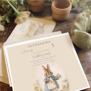 Peter the Rabbit Birthday Party Invitation