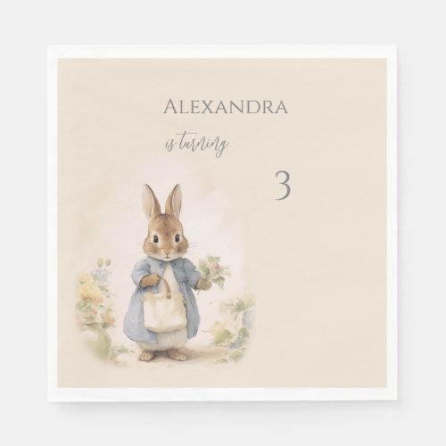 Peter the Rabbit Birthday Party Napkins