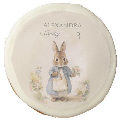 Peter the Rabbit Birthday Party Sugar Cookie