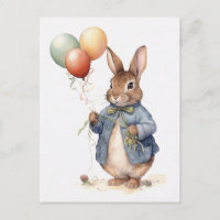 Peter the rabbit blue jacket with balloons