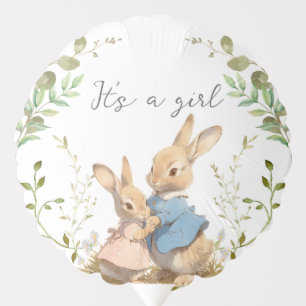 Peter the Rabbit Botanical It's a girl Balloon