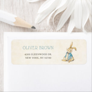 Peter The Rabbit Boy 1st Birthday Party Label