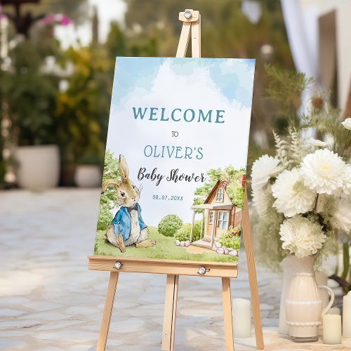 Peter The Rabbit Boy Classic Baby Shower Welcome Foam Board