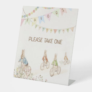 Peter the Rabbit Bunny Baby Shower Favors Sign