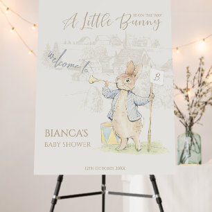 Peter the Rabbit Bunny Baby Shower Welcome Sign