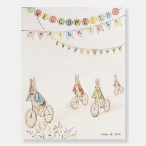 Peter the Rabbit Bunny Baby Shower Welcome Sign