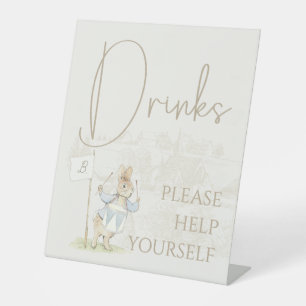 Peter the Rabbit Bunny Beatrix Baby Drinks Sign