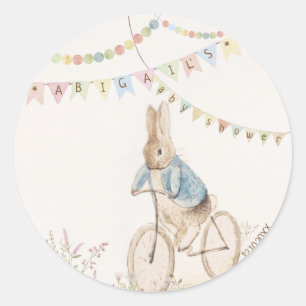 Peter the Rabbit Bunny Gender Neutral Baby Shower Classic Round Sticker