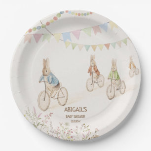 Peter the Rabbit Bunny Gender Neutral Baby Shower Paper Plates