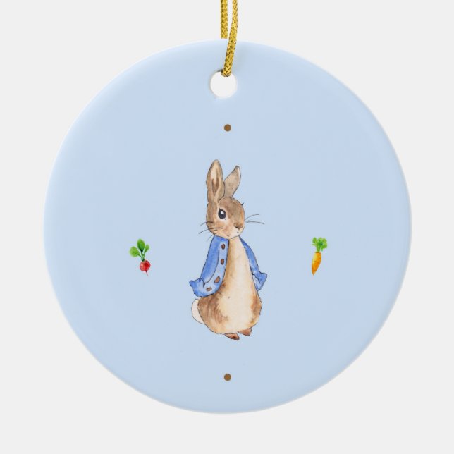 Peter the Rabbit Ceramic Ornament (Front)