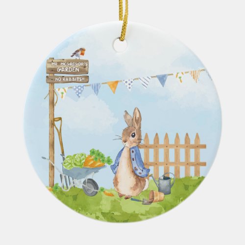 Peter the Rabbit Ceramic Ornament