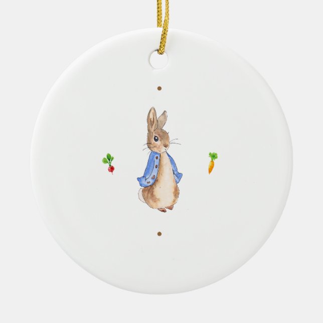 Peter the Rabbit Ceramic Ornament (Front)