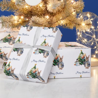 Peter the Rabbit Christmas tree Wrapping Paper