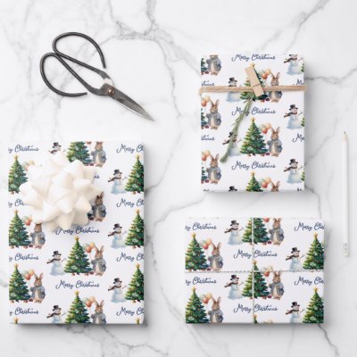 Peter the Rabbit Christmas tree Wrapping Paper Sheets