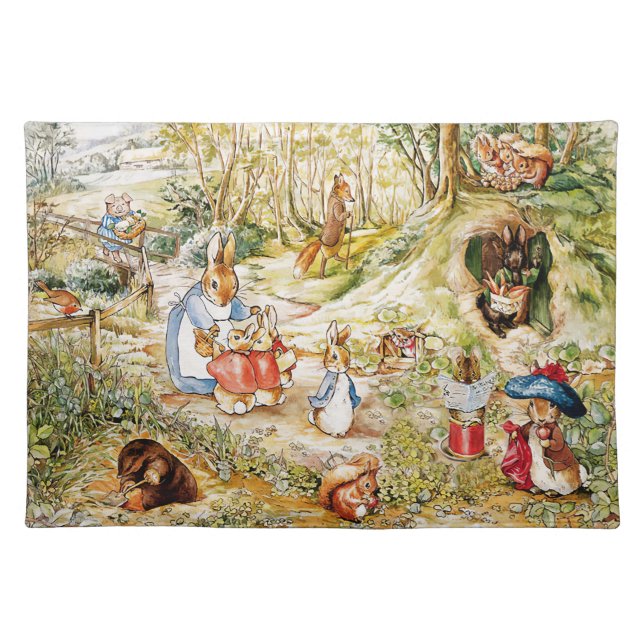 Peter the Rabbit  Cloth Placemat (Front)