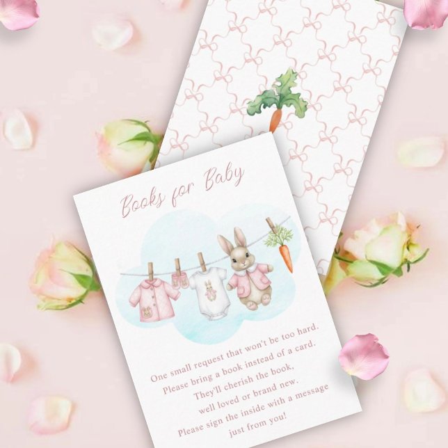 Peter the Rabbit Clothesline Shower Book Request Enclosure Card (Creator Uploaded)