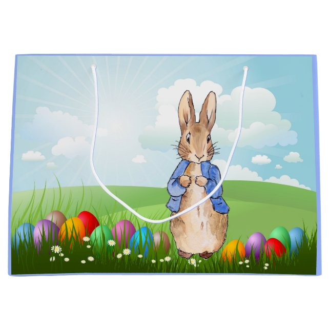 Peter the Rabbit Easter Bunny Rabbit  Large Gift Bag (Front)
