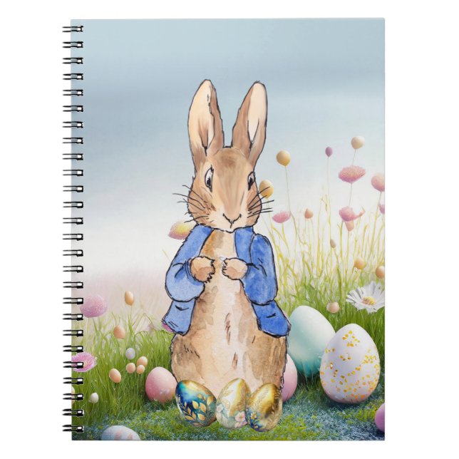 Peter the Rabbit Easter Bunny Rabbit Notebook (Front)