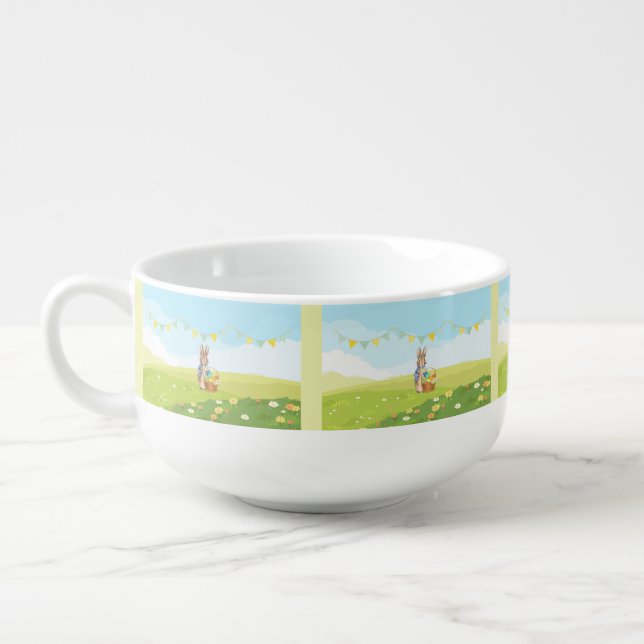 Peter the Rabbit Easter Bunny Rabbit Soup Mug (Right)