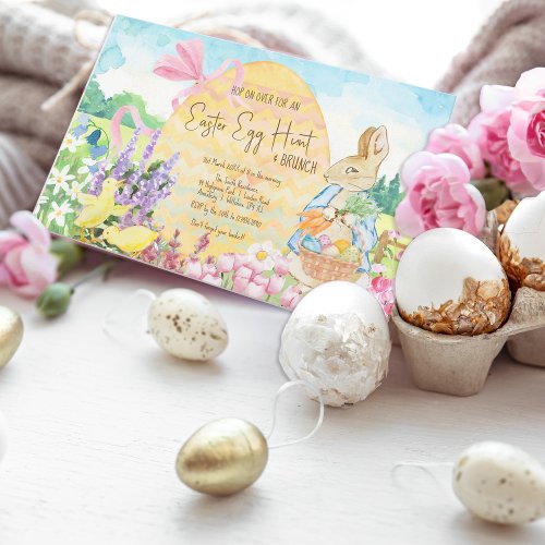 Peter the Rabbit Easter Egg Hunt Brunch Invitation