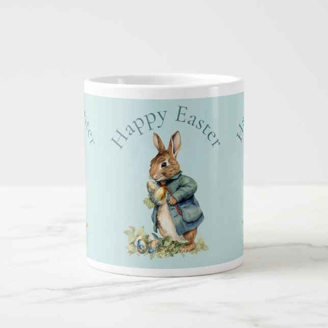 Peter the rabbit Easter egg hunt Giant Coffee Mug (Front)