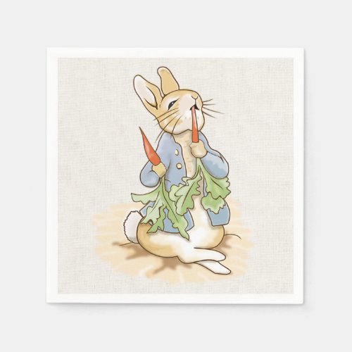 Peter the Rabbit Eating a Carrot    Napkins