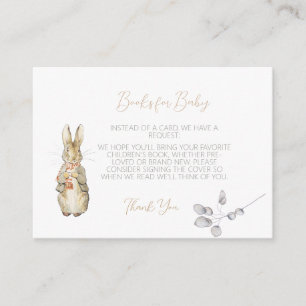 Peter the Rabbit Fall Autumn Winter Baby Shower Enclosure Card