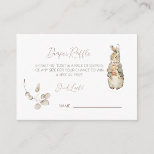 Peter the Rabbit Fall Autumn Winter Baby Shower Enclosure Card