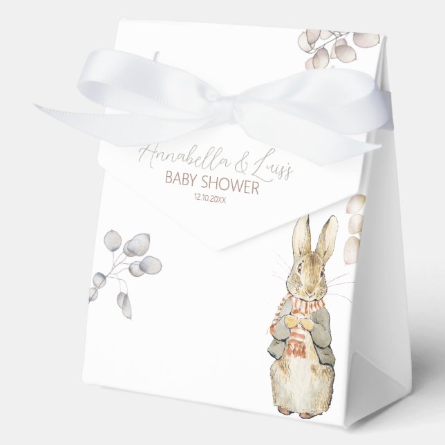 Peter the Rabbit Fall Autumn Winter Baby Shower Favor Boxes (Front)