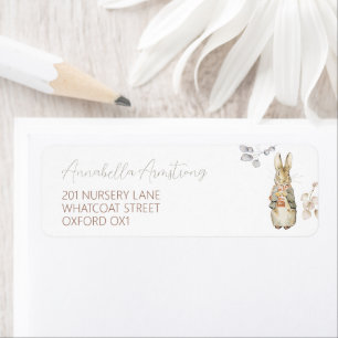 Peter the Rabbit Fall Autumn Winter Baby Shower Label