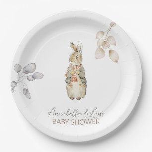 Peter the Rabbit Fall Autumn Winter Baby Shower Paper Plates