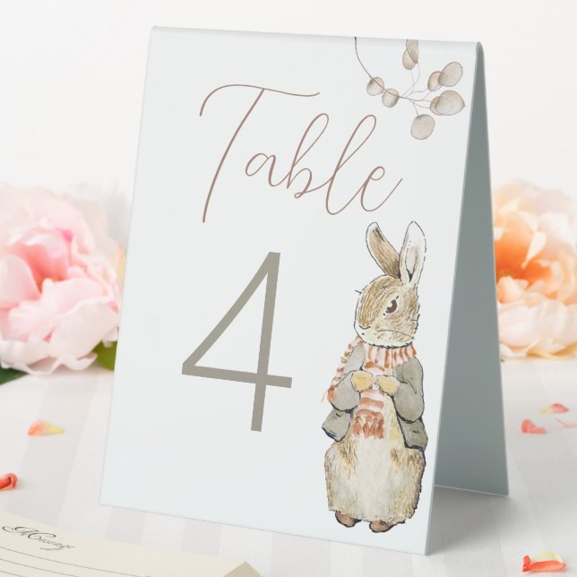 Peter the Rabbit Fall Autumn Winter Table No Table Tent (In SItu (Wedding))