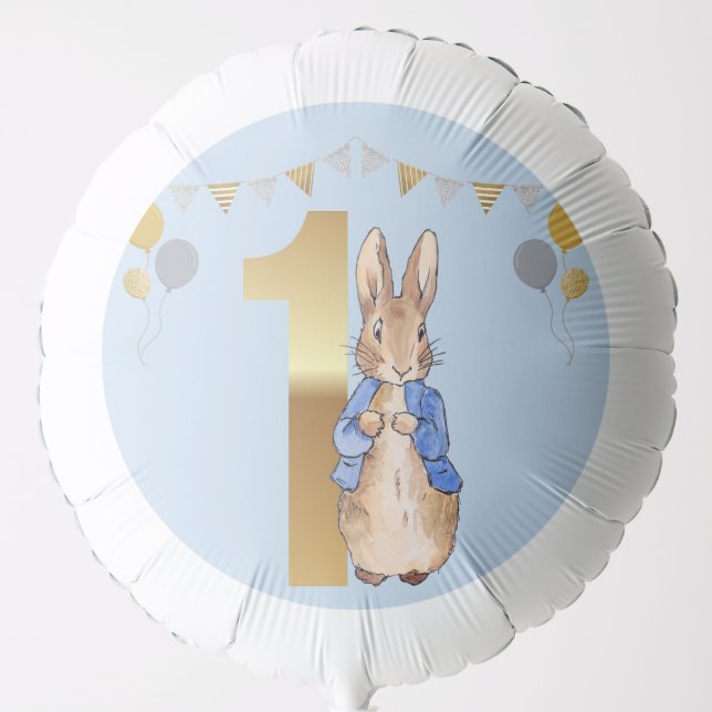 Peter the Rabbit First Birthday Balloon (Front)